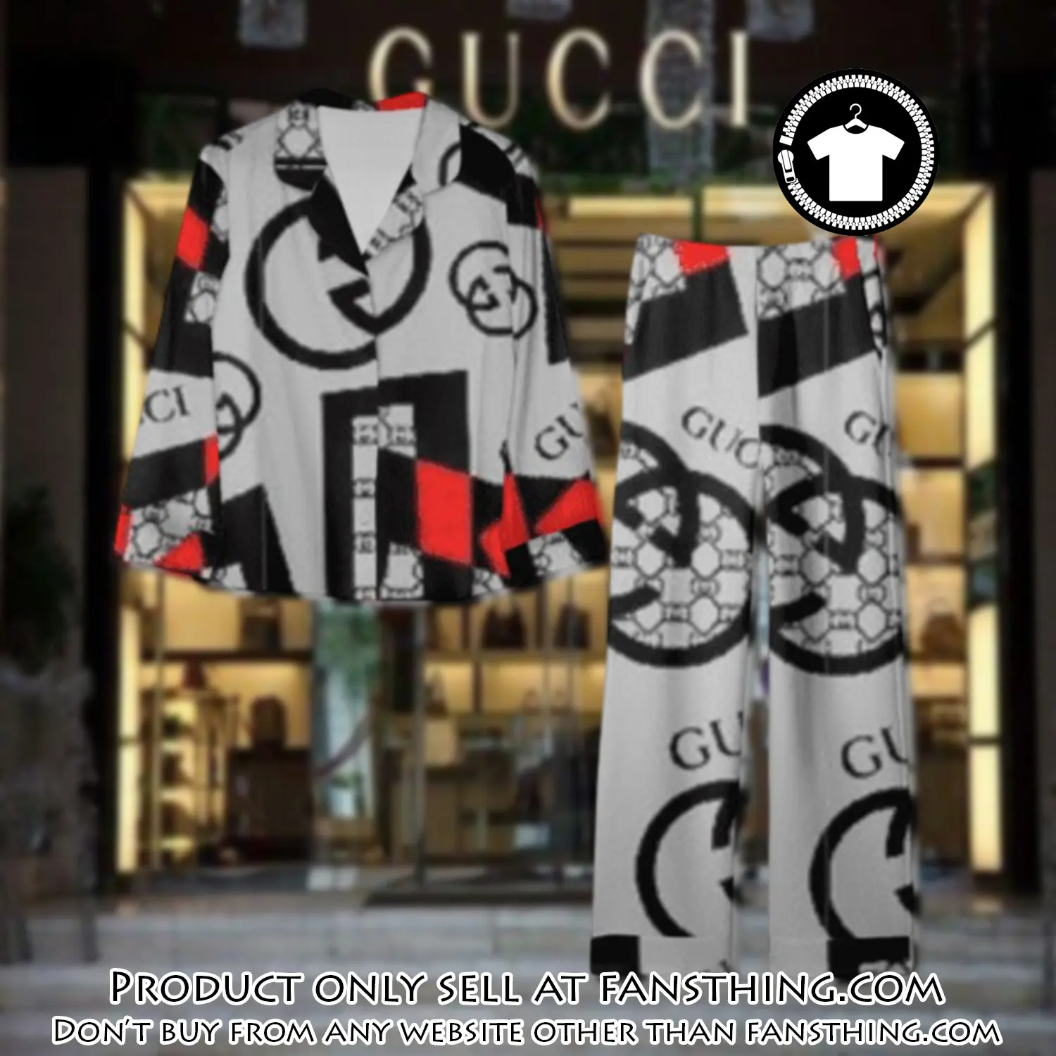 Trending luxury gc satin pajama set pjs1052 fst0728102